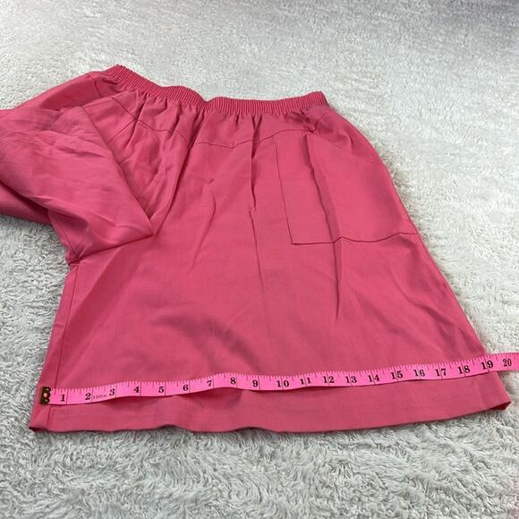 Vintage 80s Valerie bubblegum pink culotte shorts, size 36 or L - Picture 5 of 8